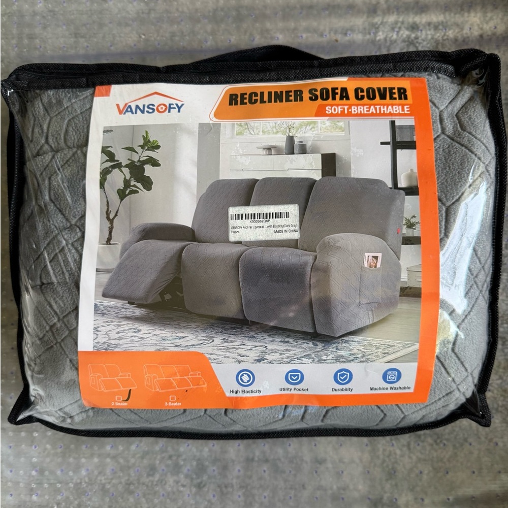 Vans Gray Recliner Sofa Cover